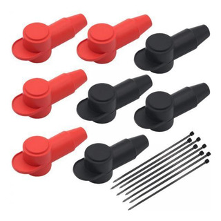 2 X 8 Cubiertas De Silicona Genéricas Para Negro Rojo 2 X 8 Cubiertas De Silicona Genéricas Para Negro Rojo