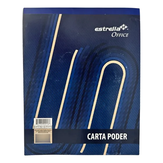 Block Carta Poder Estrella Carta Con 50 Hojas