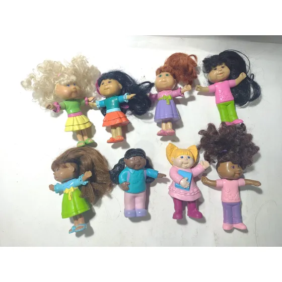 Set Mini Muñequitas Cabbage Patch- Burger King 2007- 8 Pzs