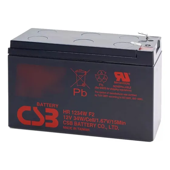Batería Sellada Csb Hr1234w 12v 9ah - Libre De Mantenimiento