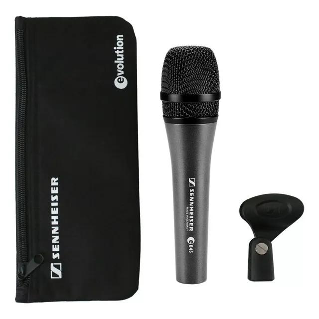 Sennheiser E845 Microfono Dinamico Para Voz Aleman Con Color Negro