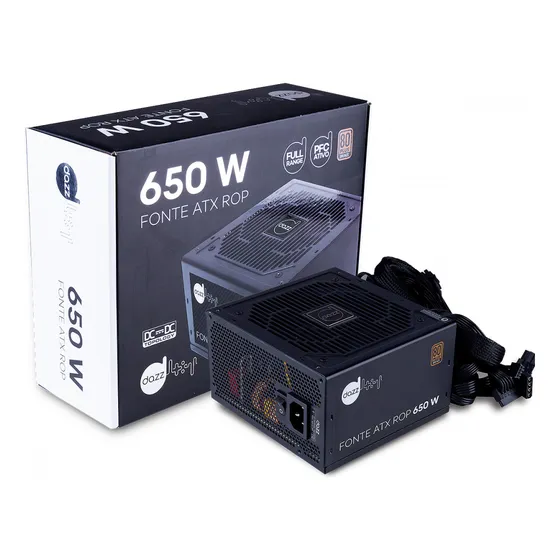 Fonte Dazz Rop 650w 80 Plus Bronze - 63000002 Cor Preto 127/220v