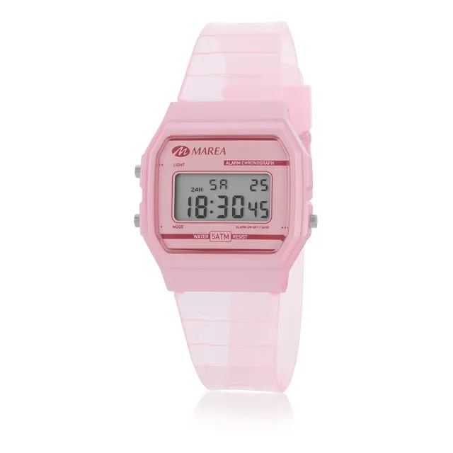Marea Watch B3535004 Color de la correa Rosa claro transparente Color del bisel Rosa claro Color del fondo Rosa claro