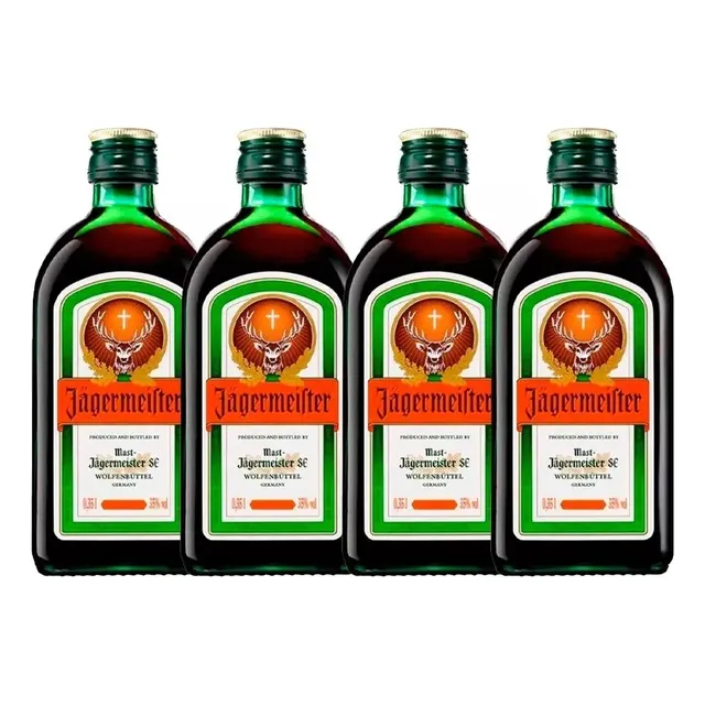 Pack De 4 Piezas De Licor Jagermeister 350 Ml