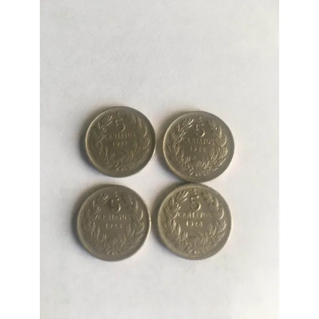 Monedas Chile 5 Centavos 1921-1928