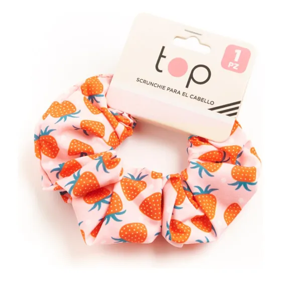 Scrunchie Top Diseño De Frutillas