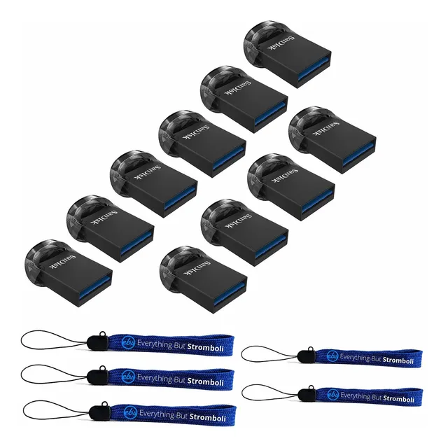 10 Pendrives Sandisk 16gb Ultra Fit Usb 3.1 Low-profile Bund