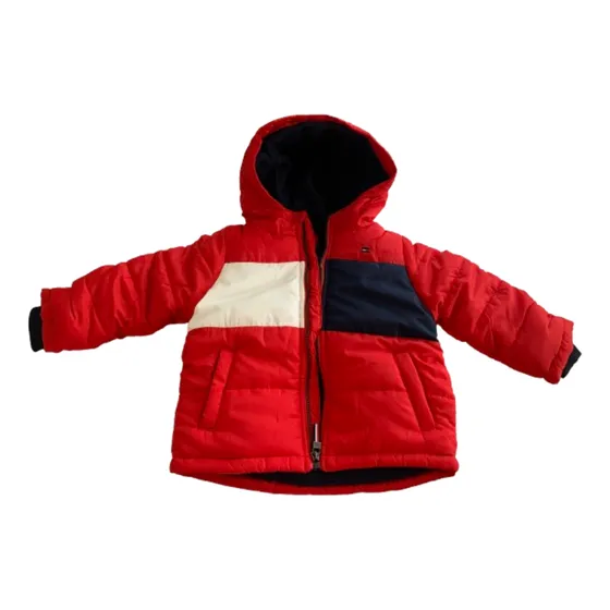 Jaqueta Tommy Hilfiger Puffer Baby Vermelha Para Bebês