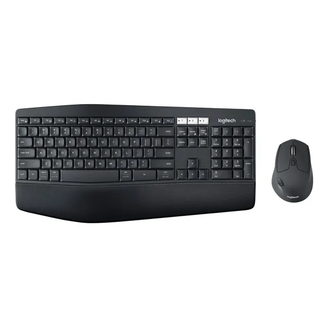 Kit de teclado y mouse inalámbrico Logitech MK850 Portugués Brasil de color negro