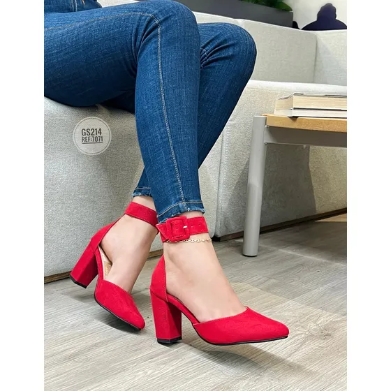 Zapatos De Oficina Tacon Mujer Damas 