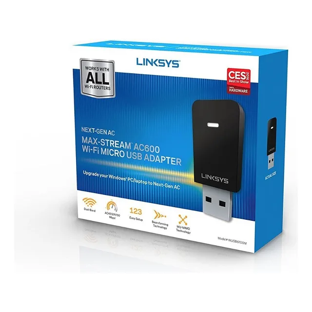 Adaptador Mini Inalámbrico Usb Linksys Dual Band Ac Mu- /vc