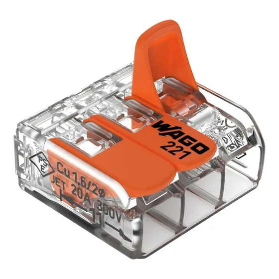 Conector Wago Compacto Emenda 20pcs 221-413