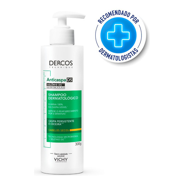 Shampoo Anticaspa Dercos Ds Cabelos Secos Dermatológico 300g Vichy Shampoo Anticaspa Dercos Ds Cabelos Secos Dermatológico 300g Vichy
