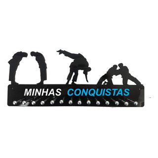 Porta Medalha Judô Masculino Para Até 50 Medalhas Cor Preto Cor Da Armação Preto Porta Medalha Judô Masculino Para Até 50 Medalhas Cor Preto Cor Da Armação Preto