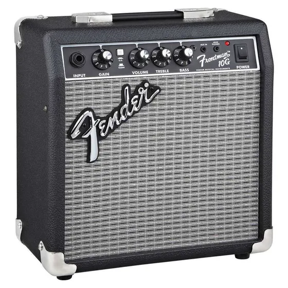 Fender Frontman 10g Amplificador Para Guitarra Eléctrica 10w Color Negro/plata