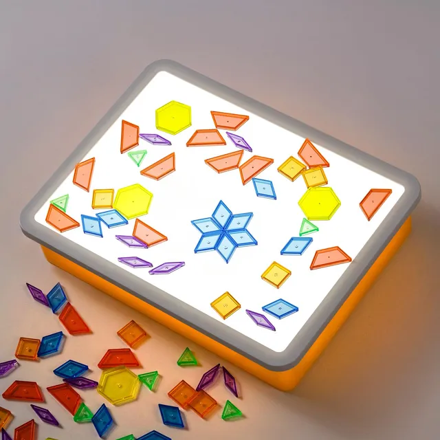 Caja De Luz Sensorial Para Niños Mesa De Luz Led Amarilla