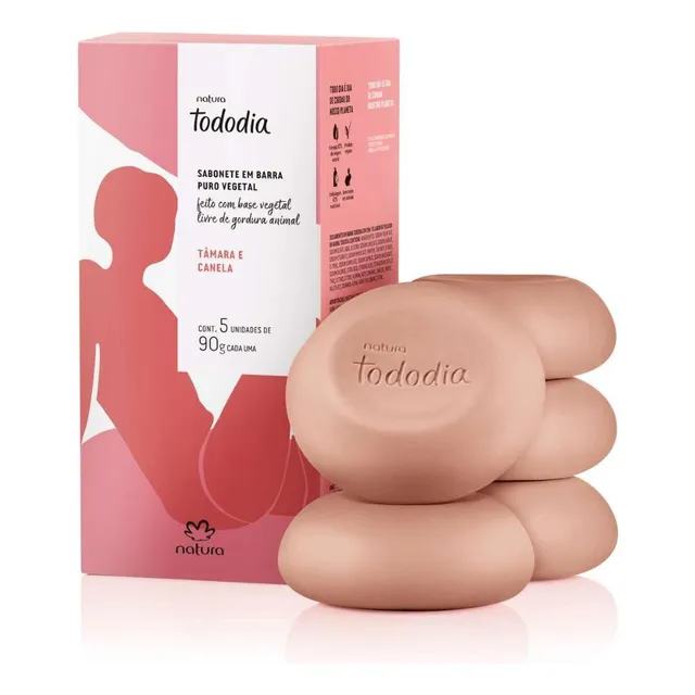 Sabonete Natura Tododia Tâmara E Canela 5 Unidades De 90g