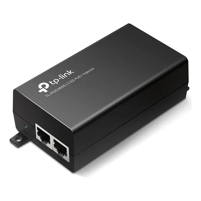 Tp-link Inyector Poe+ De 2.5 G (tl-poe260s) - 2 Puertos De 2.5 G, Ieee802.3af/at, Suministra Hasta 30 W, Fuente De Alimentación Integrada, Plug & Play, Computadora / Montaje En Pared