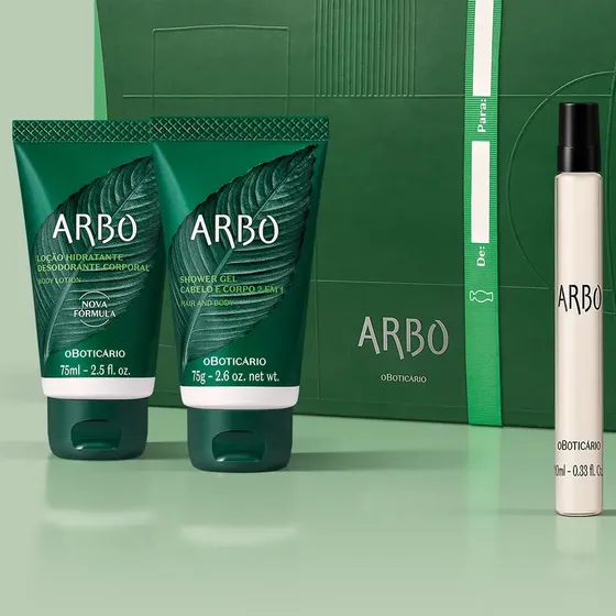 Kit Presente Arbo Masculino Boticário (3 Itens)