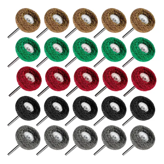Kit 25 Escovas De Polimento Nylon G120 A G800 Micro Retífica