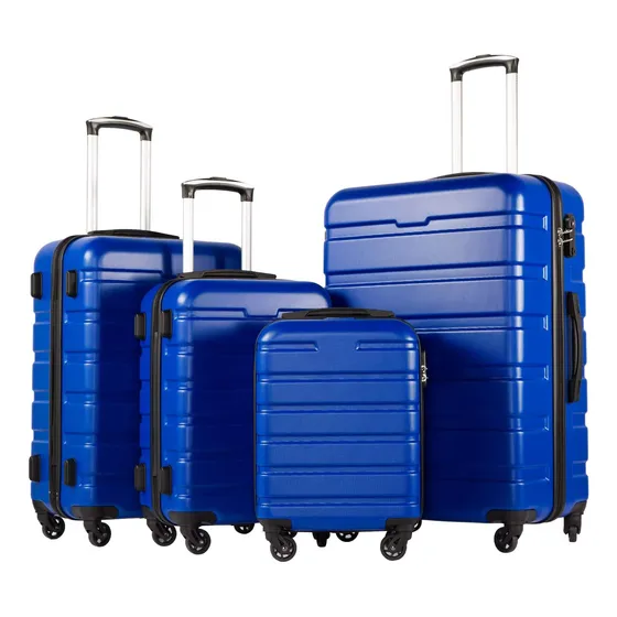 Juego De Maletas Coolife, 4 Piezas, Hardshell, Tsa Lock, Set