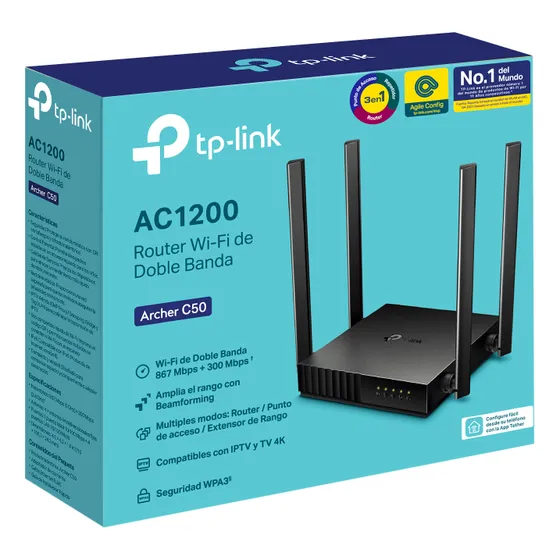 Router Tp-link Ac1200 Doble Banda Archer C50 4 Antenas