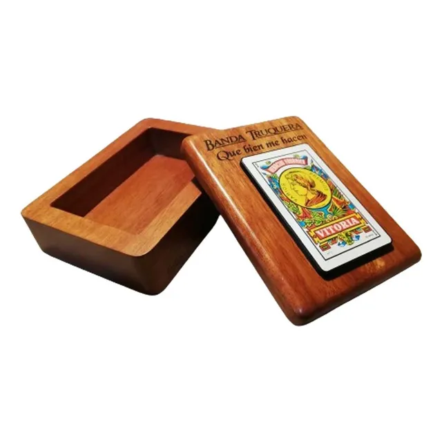 Caja De Madera,  Para Cartas Naipes, Personalizada.