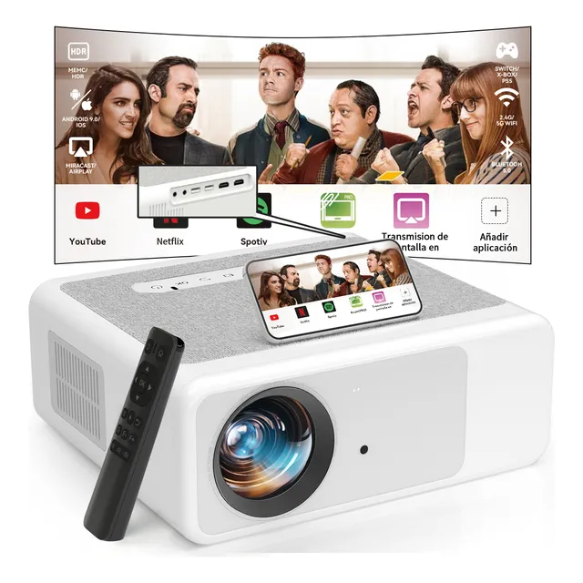 Proyector Profesional 4k Android Auto Enfoque 1080p 16000lm