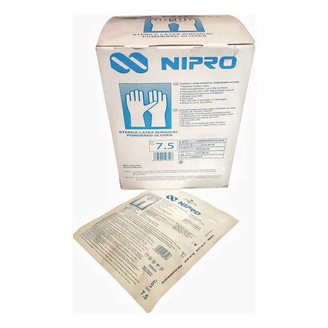 Guante Esteril Nipro 7.5 Caja X 50 Pares.