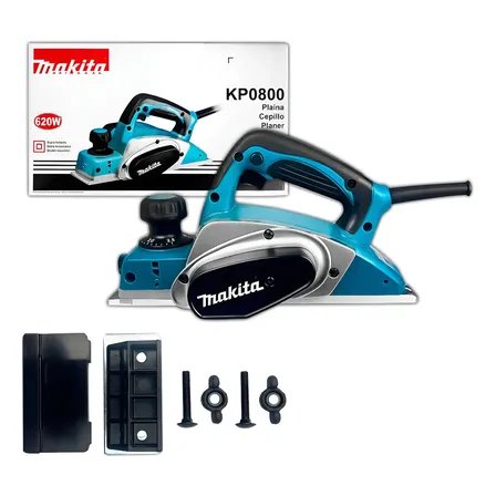 Plaina Elétrica Makita Kp0800 620w 82mm Profissional Cor Azul-petróleo