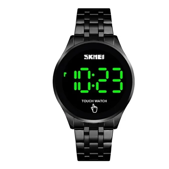 Reloj Skmei Pantalla Touch Digital Luz Led Acero Inoxidable 