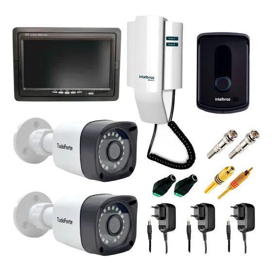 Kit Porteiro Interfone 8010 Intelbras Com Câmera E Tela