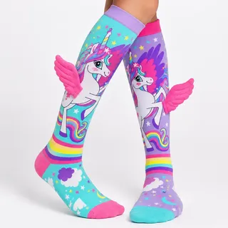 Meia Maluca Divertida Meia 3d Cano Alto Infantil Adulto Unicornio Un