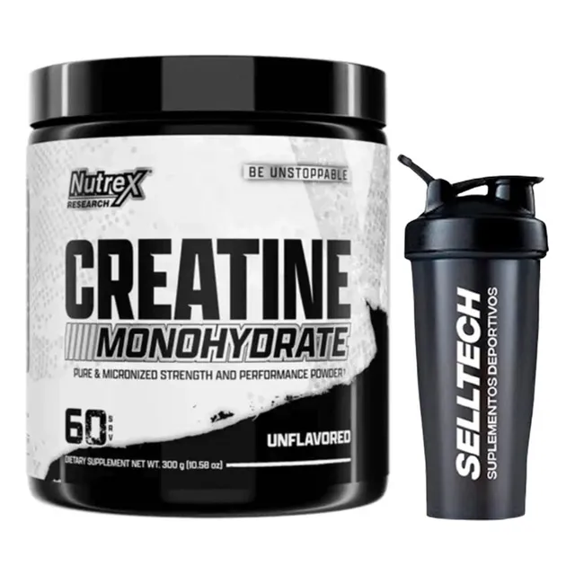 Creatina Monohidratada Nutrex 300g + Shaker
