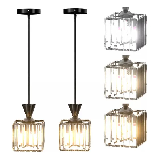 Lámpara De Techo Con Iluminación Colgante Moderna 2 Piezas