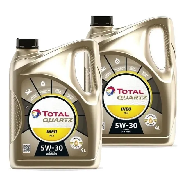 Juego 2 Aceites X 4 Lt Total Quartz Ineo Mc3 Sintetico 5w-30