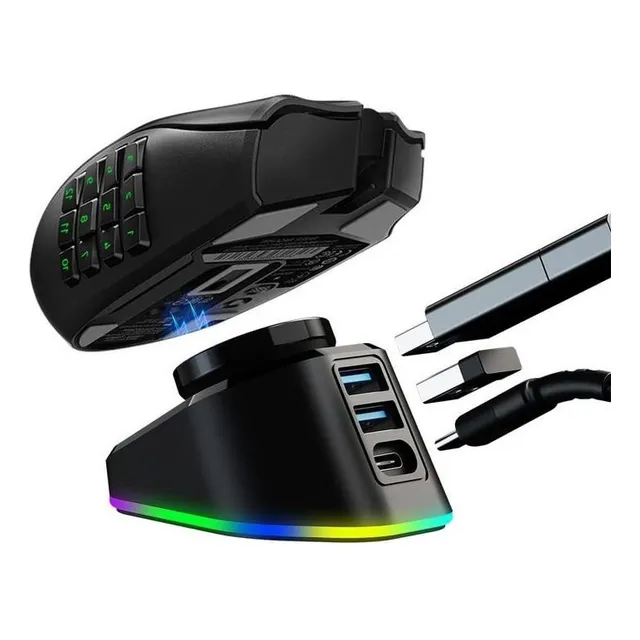 New Dock De Carregamento Sem Fio Para Mouse Razer/logitech