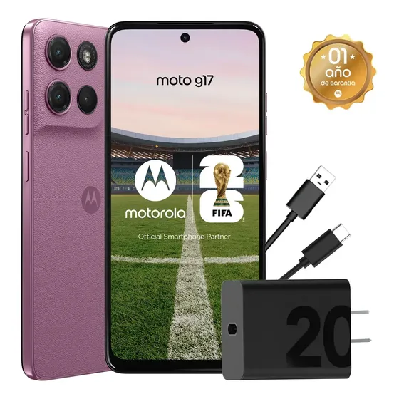 Celular Moto G17 4+256gb Arandano Rosa | Cuotas sin interés