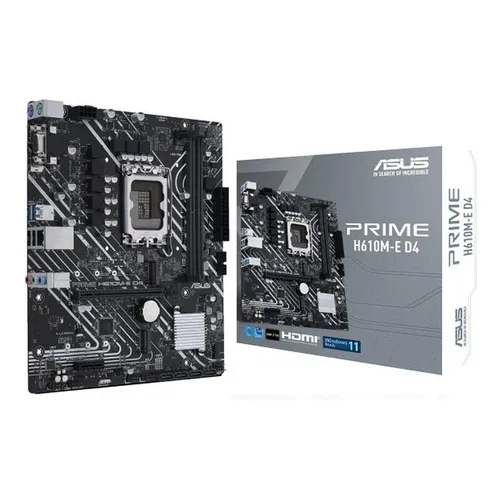 Motherboard Asus Prime H610m-e D4  Intel S1700 Ddr4 Acuario Color Negro