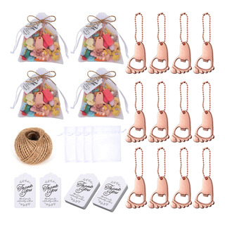 25 Unidades De Abrebotellas Footprint Shower Para Baby Showe 25 Unidades De Abrebotellas Footprint Shower Para Baby Showe