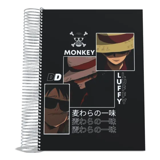 Caderno One Piece 20 Matérias Para Sua Rotina Escolar Branco