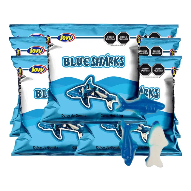 Gomitas Tiburones Mora Azul 7 Kg Jovy
