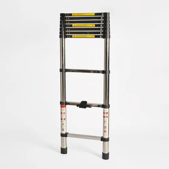 Escalera Telescópica 2.9m 10 Escalones Acero Inox. Disershop
