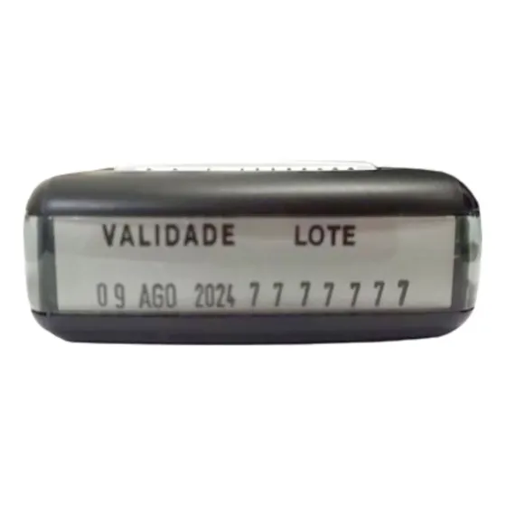 Datador Shiny Duplo Linear C/ Placa De Texto Validade E Lote