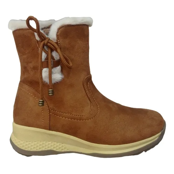 Botines Forrados Con Caña Plataforma Baja Caña Media