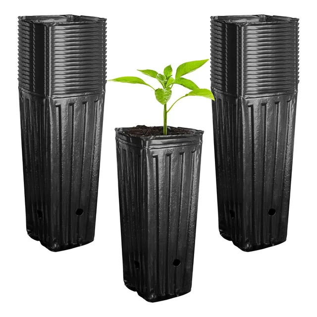 50 Macetas De Vivero De Plástico Profundo, Macetas De ...