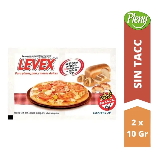 Levadura Instantánea Levex 2 Sobres X 10 G C/u - Sin Tacc