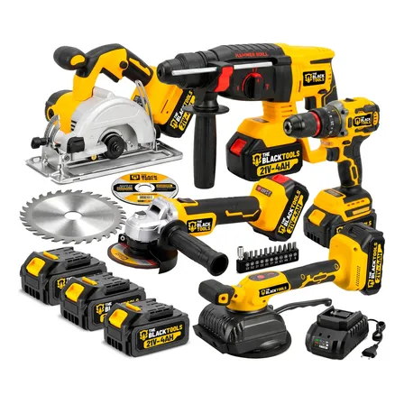 Kit Multi Ferramentas Brushless Profissional 5 Em 1 C/ 3 Bat