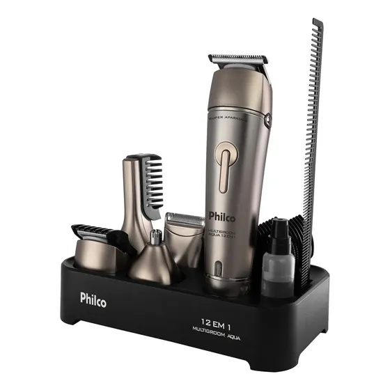 Aparador De Pelos Philco 12 Em 1 Pap03 Bivolt Preto