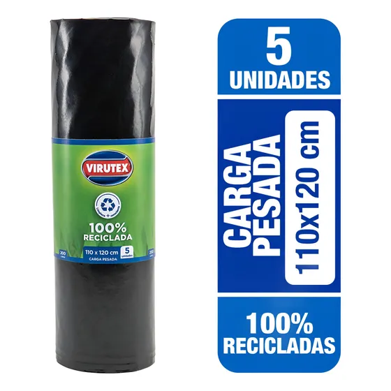 Bolsa Para Basura 110x120cm, 100% Recicladas 5 Un